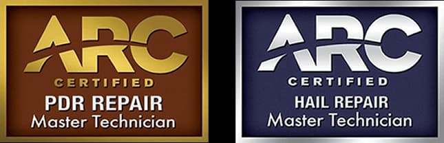 Two certification plaques awarded to Master Technicians.